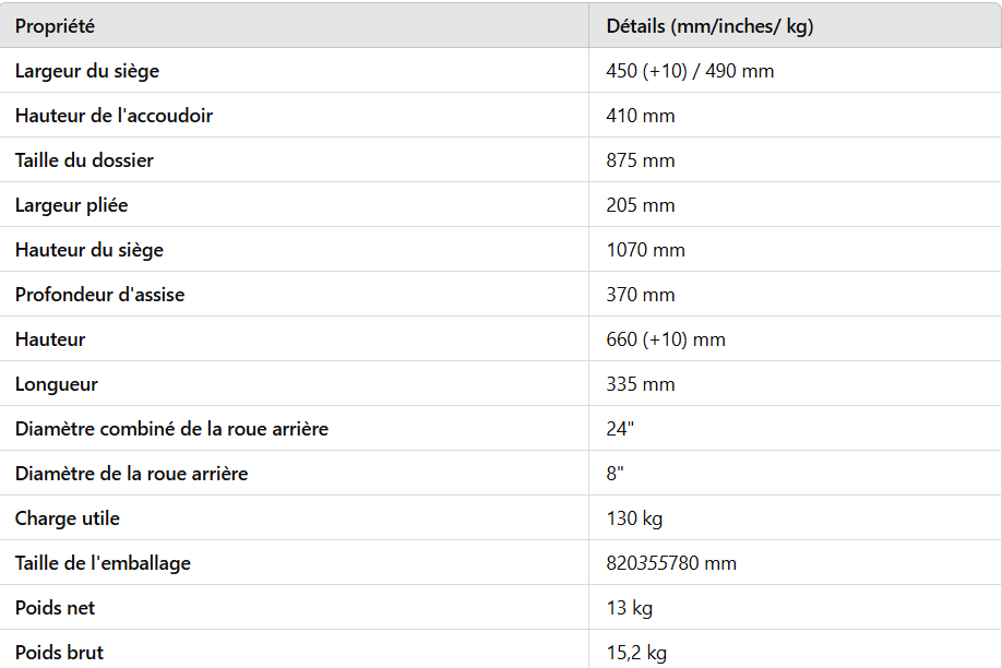 Fauteuil Roulant AT52309