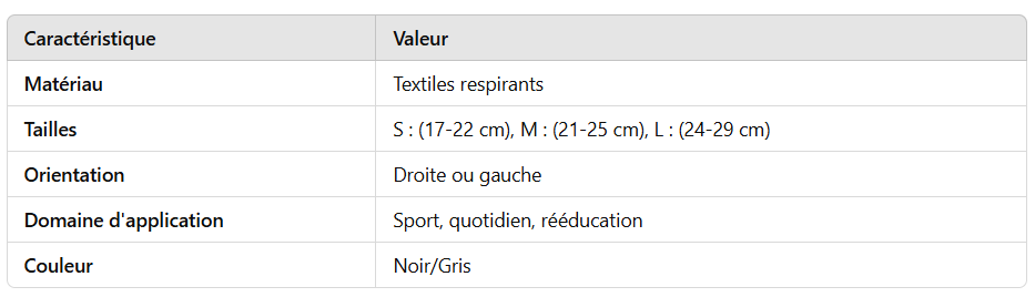 Chevillère avec Bandes de Soutien Intégrées AT53041