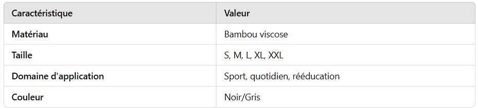 Genouillère en Viscose de Bambou AT53012