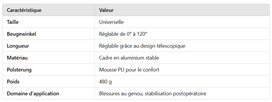 Orthèse de Genou Téléscopique ROM AT53001