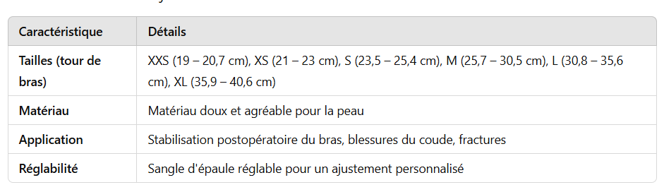 Orthèse de soutien pour bras AT04003