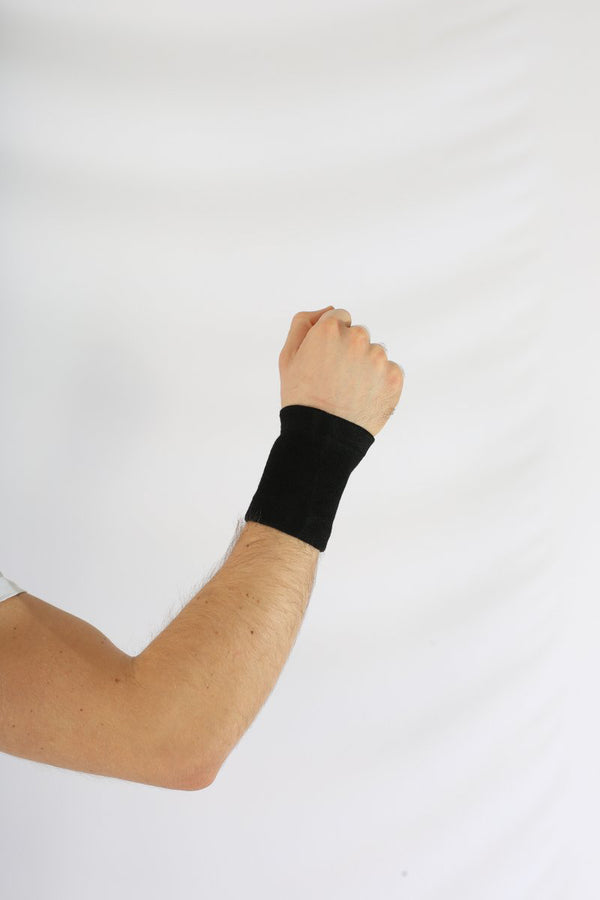 Bandage de poignet élastique – soutien respirant (vue portée)