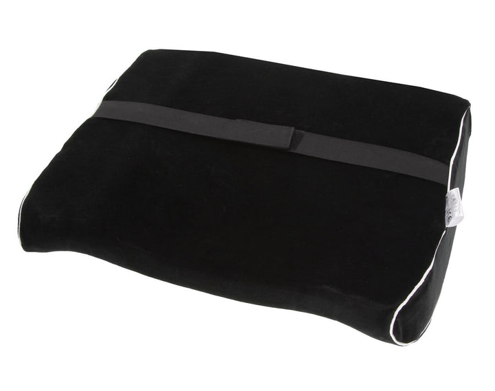 Coussin lombaire mémoire de forme fixé sur un siège de bureau