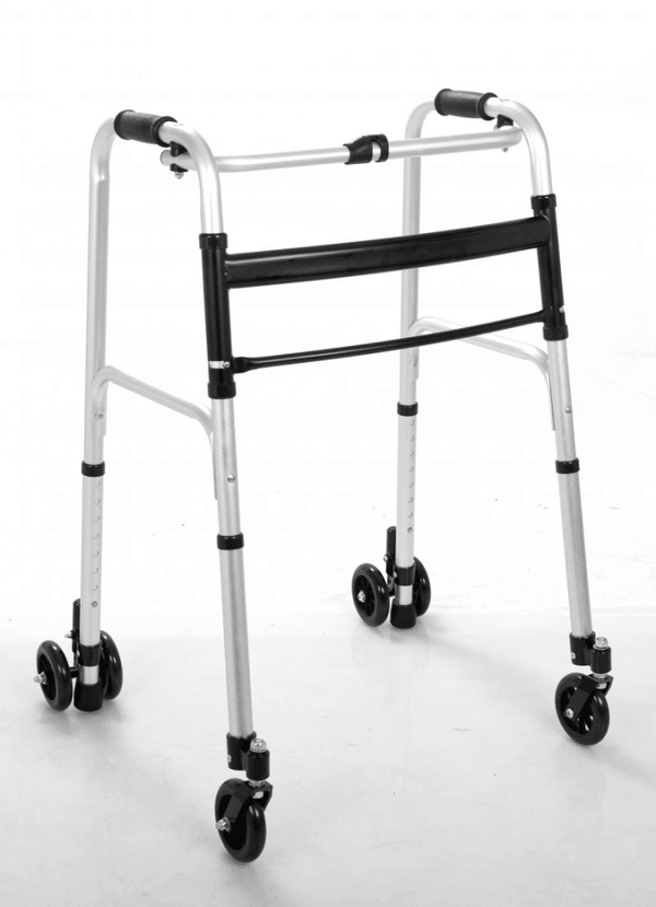 Cadre de marche à roulettes AT51042 – aluminium renforcé, 4 roues 4"