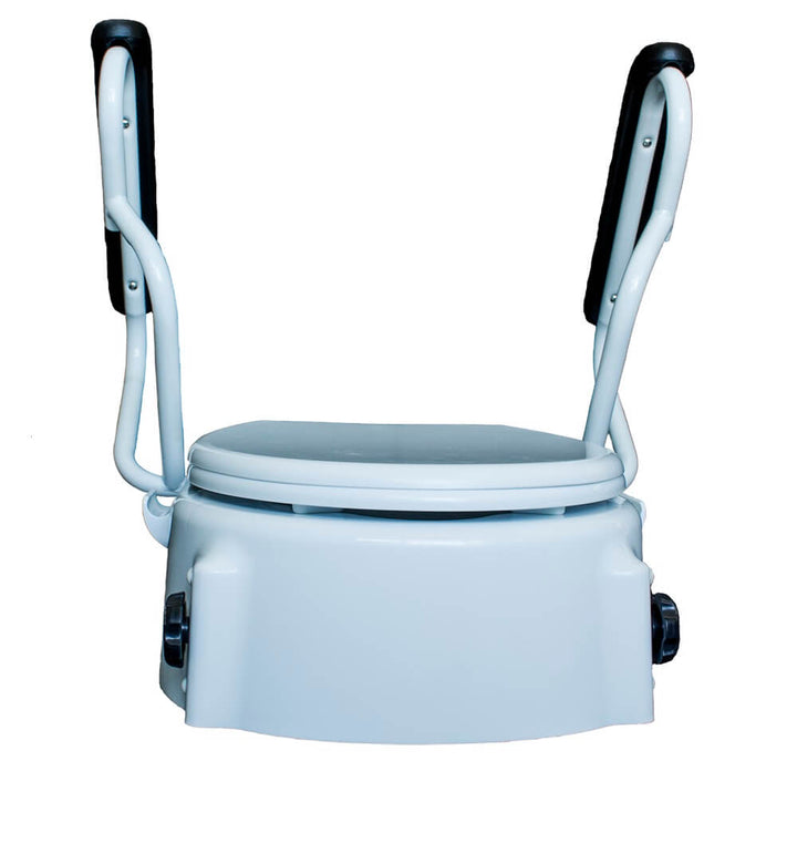 Rehausse WC avec couvercle intégré et accoudoirs rabattables