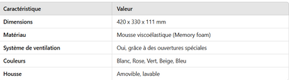Oreiller orthopédique avec effet mémoire AT03017