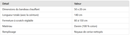Ceinture médicale en noyaux de cerise AT04511